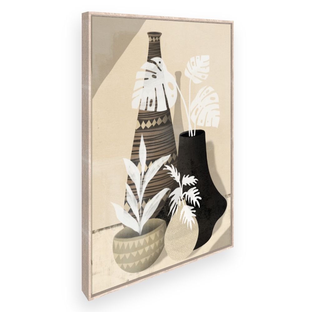 Toile Vases et feuillages