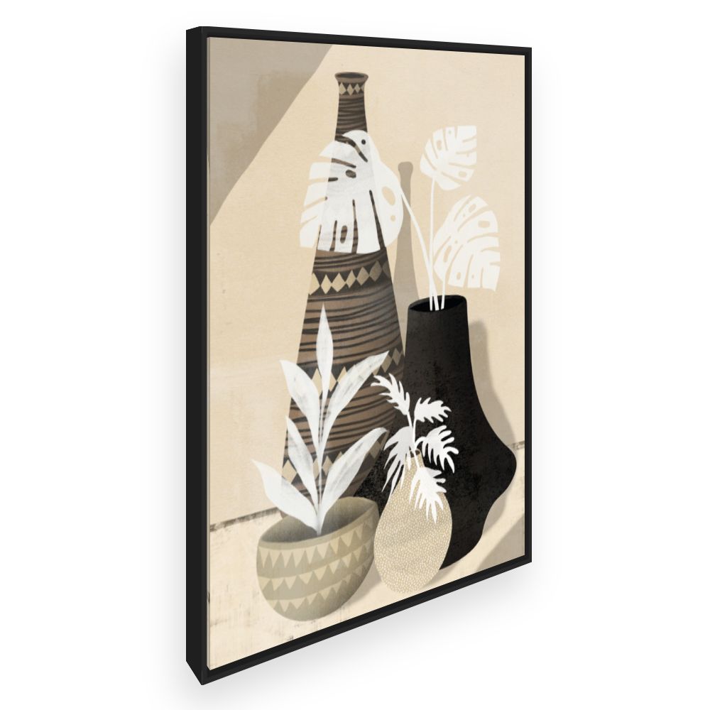 Toile Vases et feuillages
