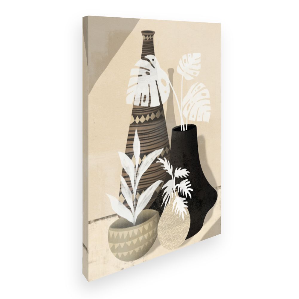 Toile Vases et feuillages