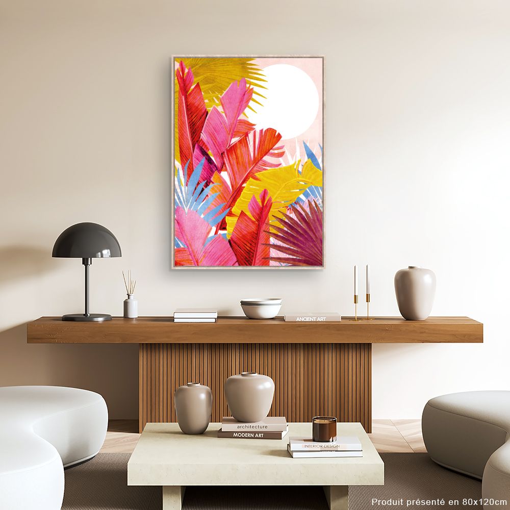 Tableau Feuilles tropicales vives