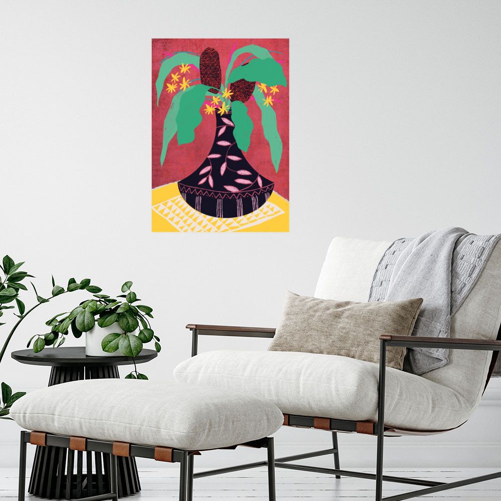 Affiche Vase exotique vibrant