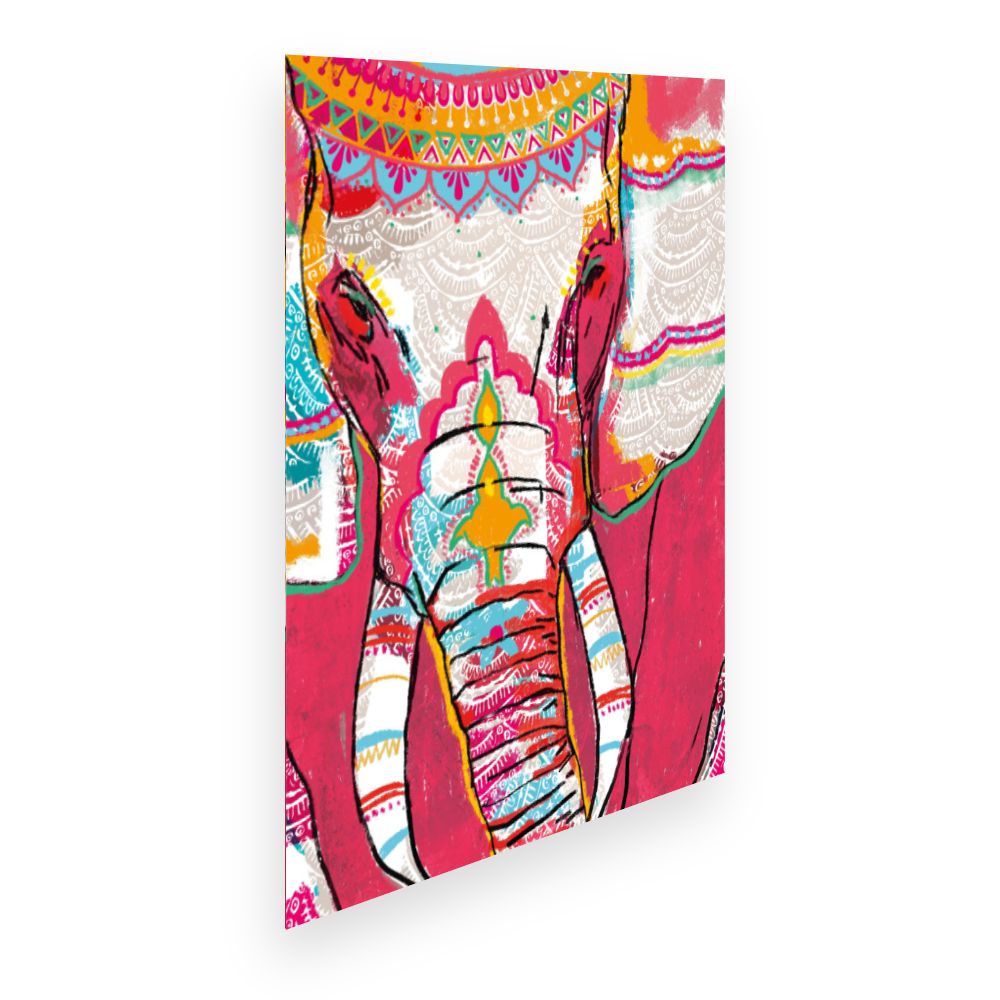 Affiche Éléphant bohème vibrant