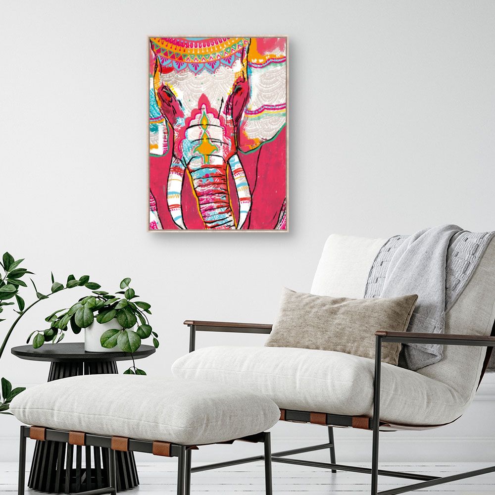 Tableau Éléphant vibrant