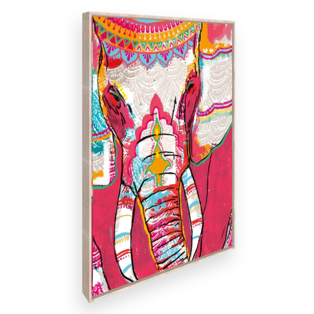 Toile Éléphant vibrant