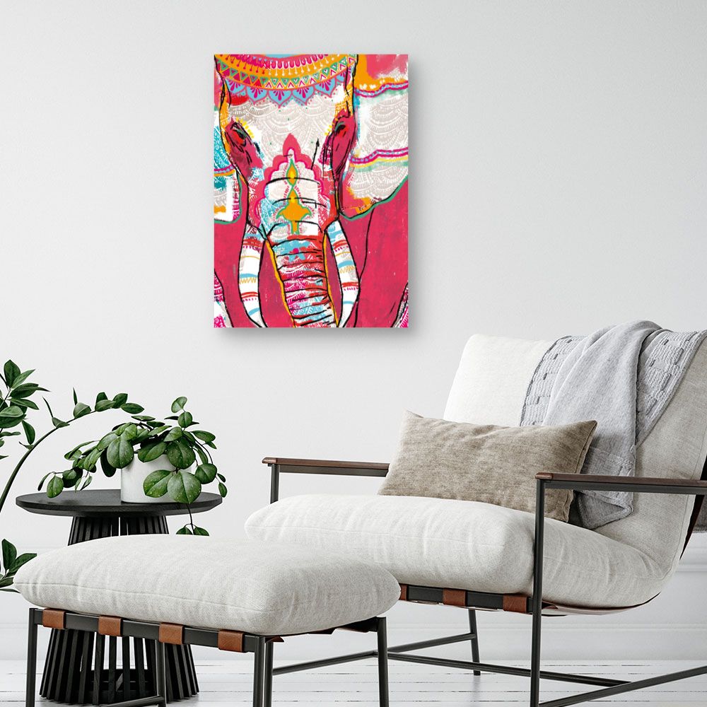 Tableau Éléphant vibrant