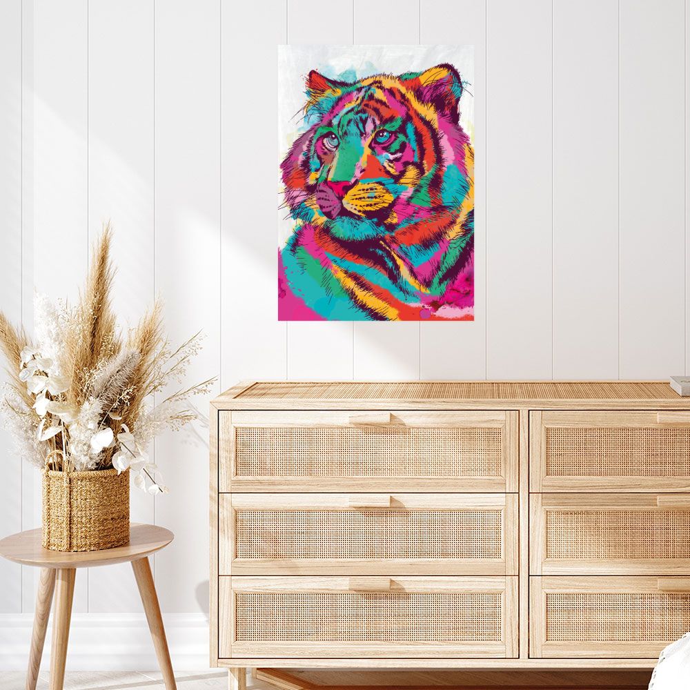 Affiche Tigre vibrant