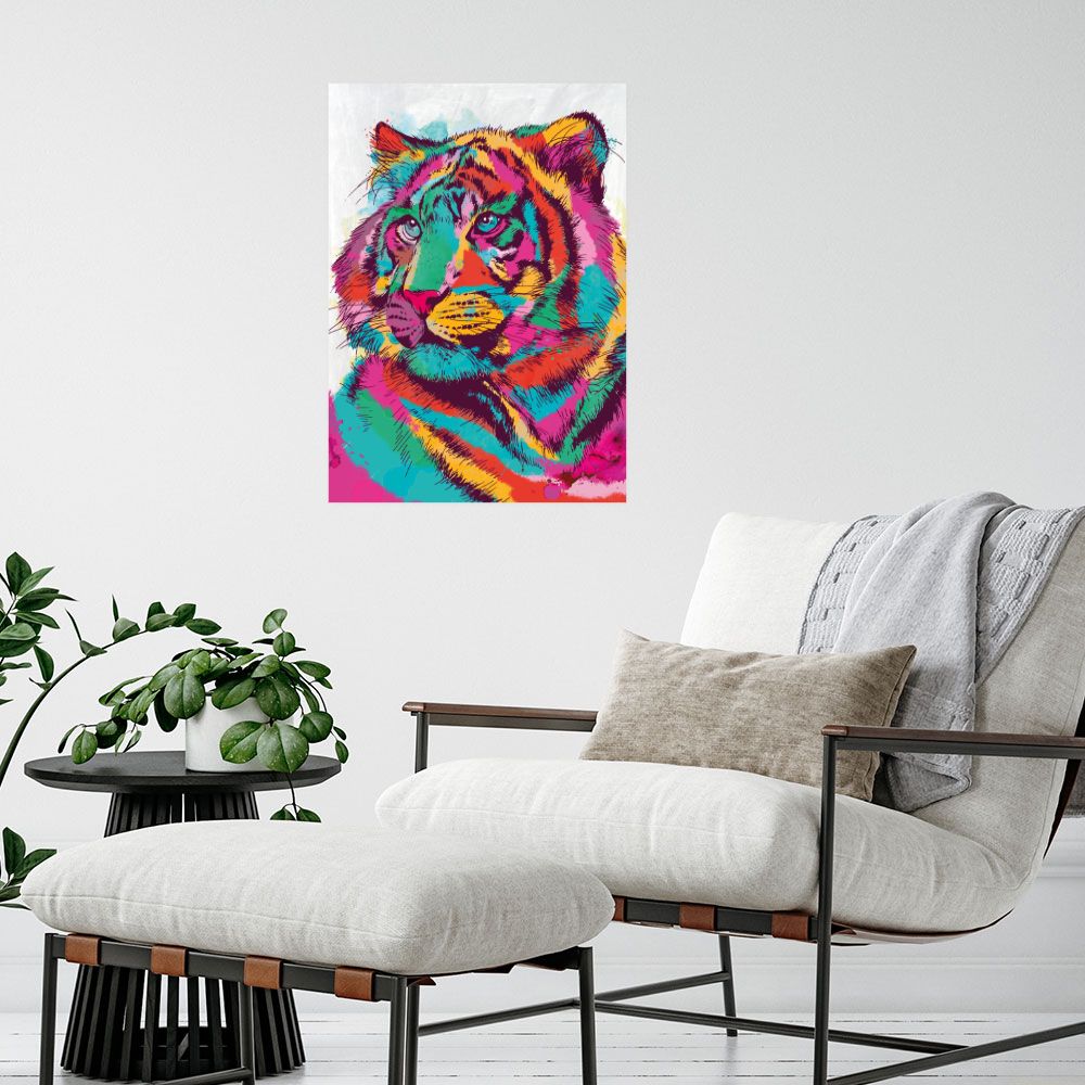 Affiche Tigre vibrant