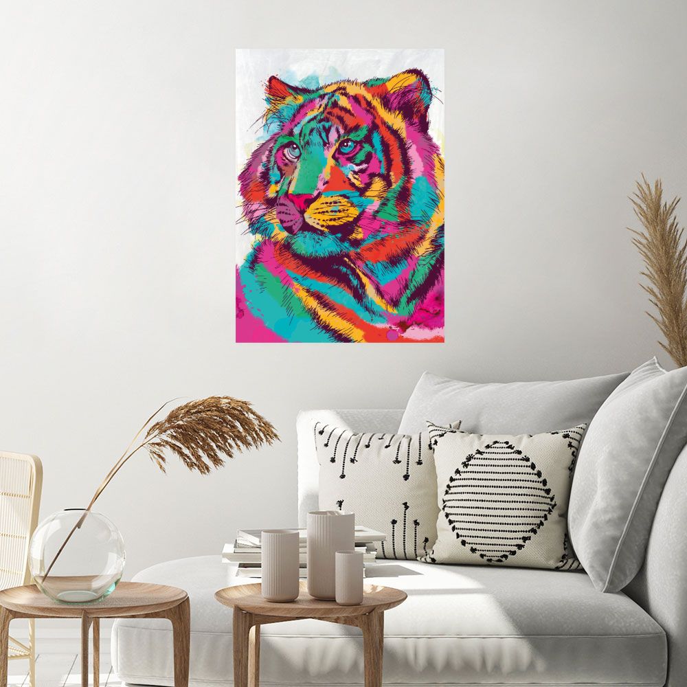 Affiche Tigre vibrant