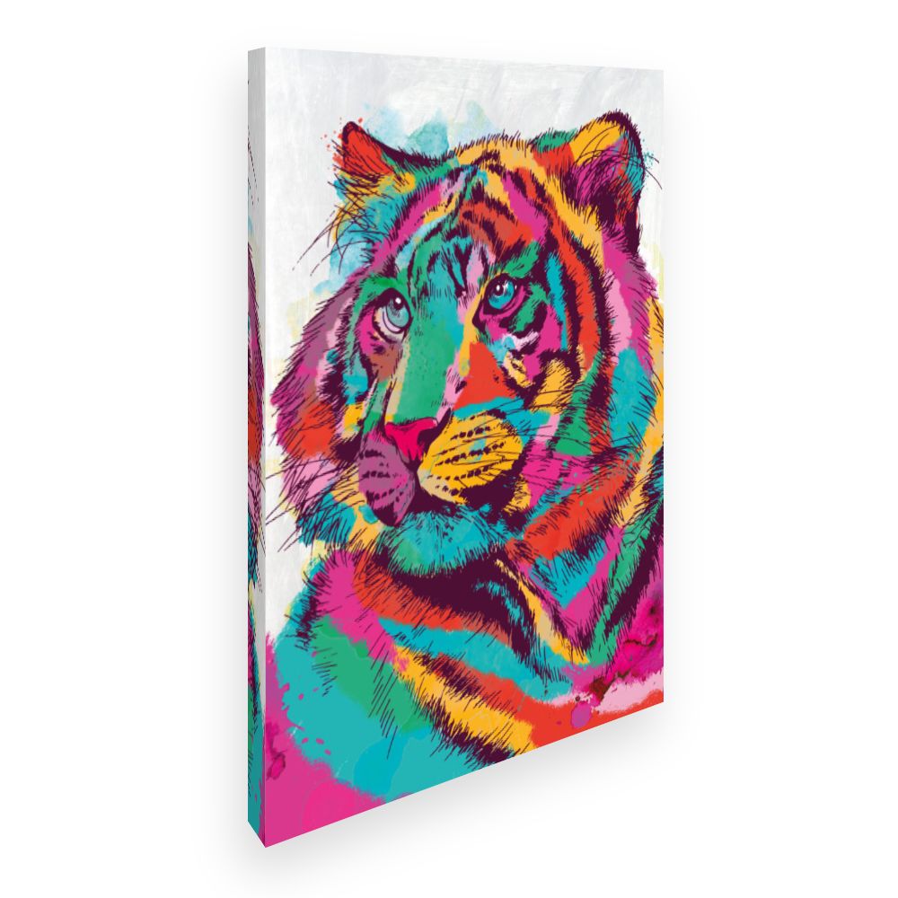 Toile Tigre vibrant