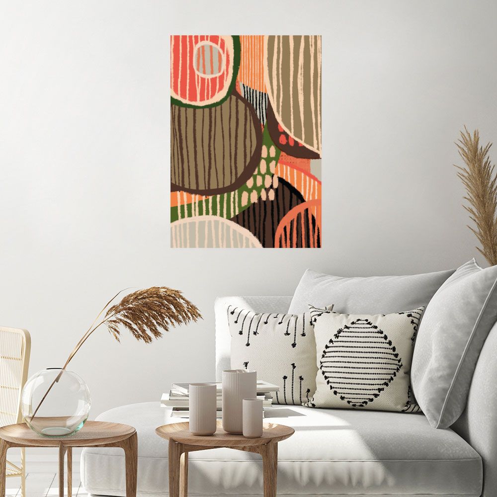 Affiche Formes organiques vibrantes