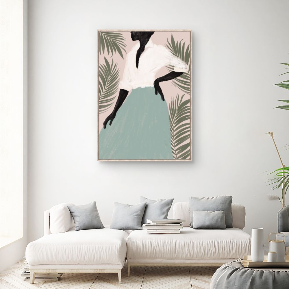 Tableau Silhouette élégante tropicale