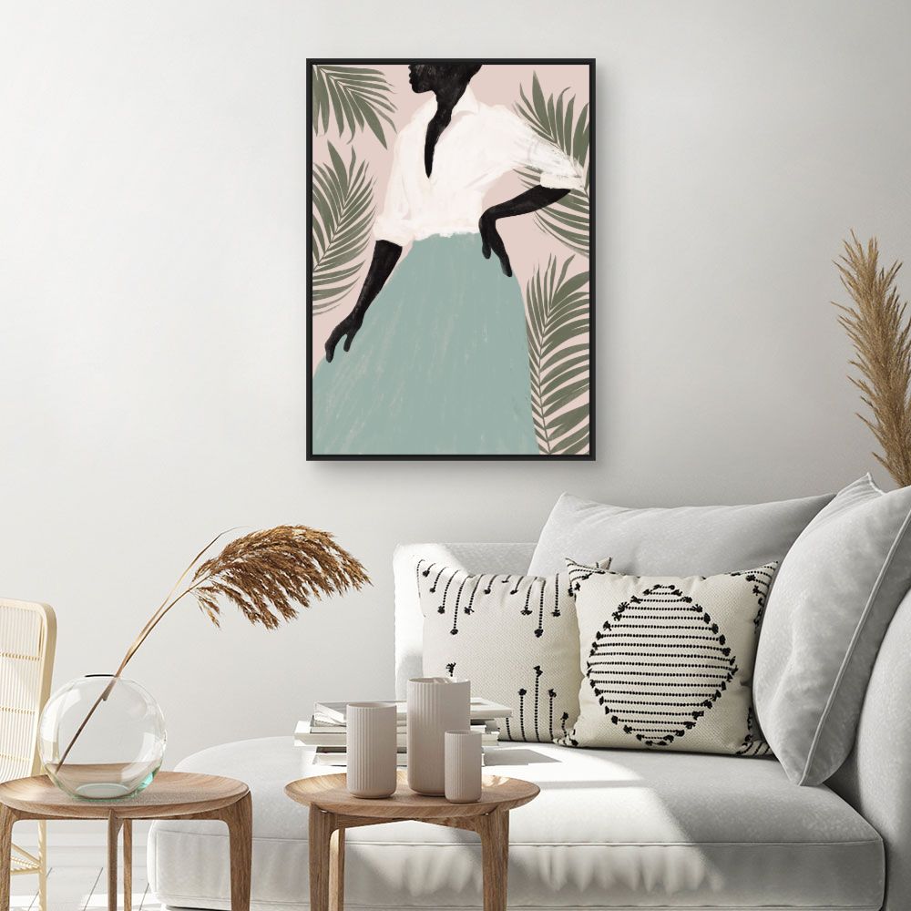 Tableau Silhouette élégante tropicale