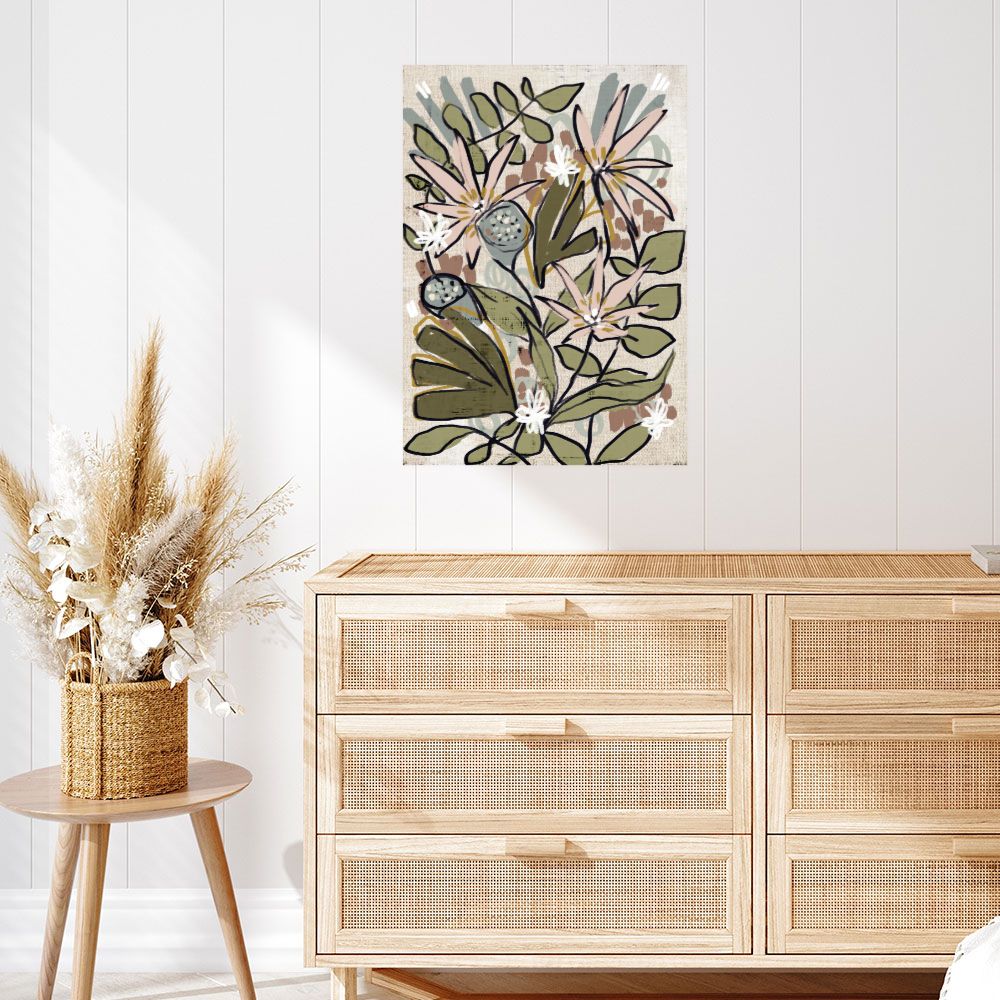 Affiche Fleurs colorées