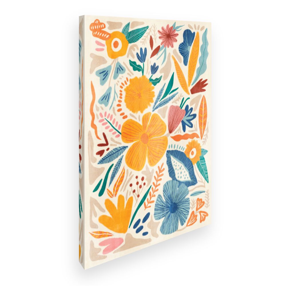 Toile Fleurs joyeuses