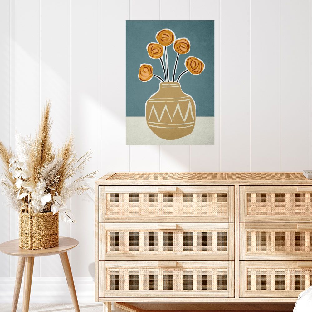 Affiche Vase floral chic