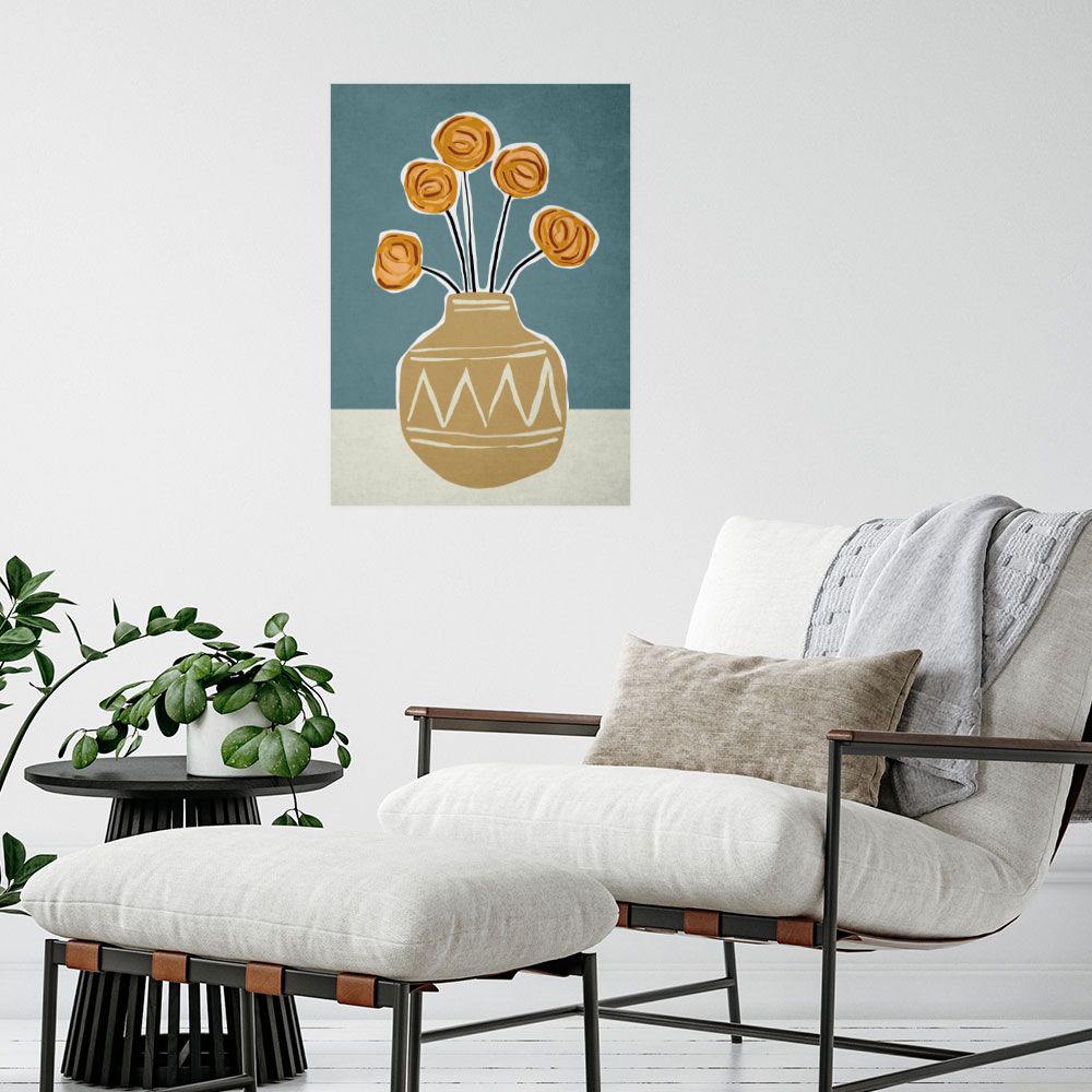 Affiche Vase floral chic