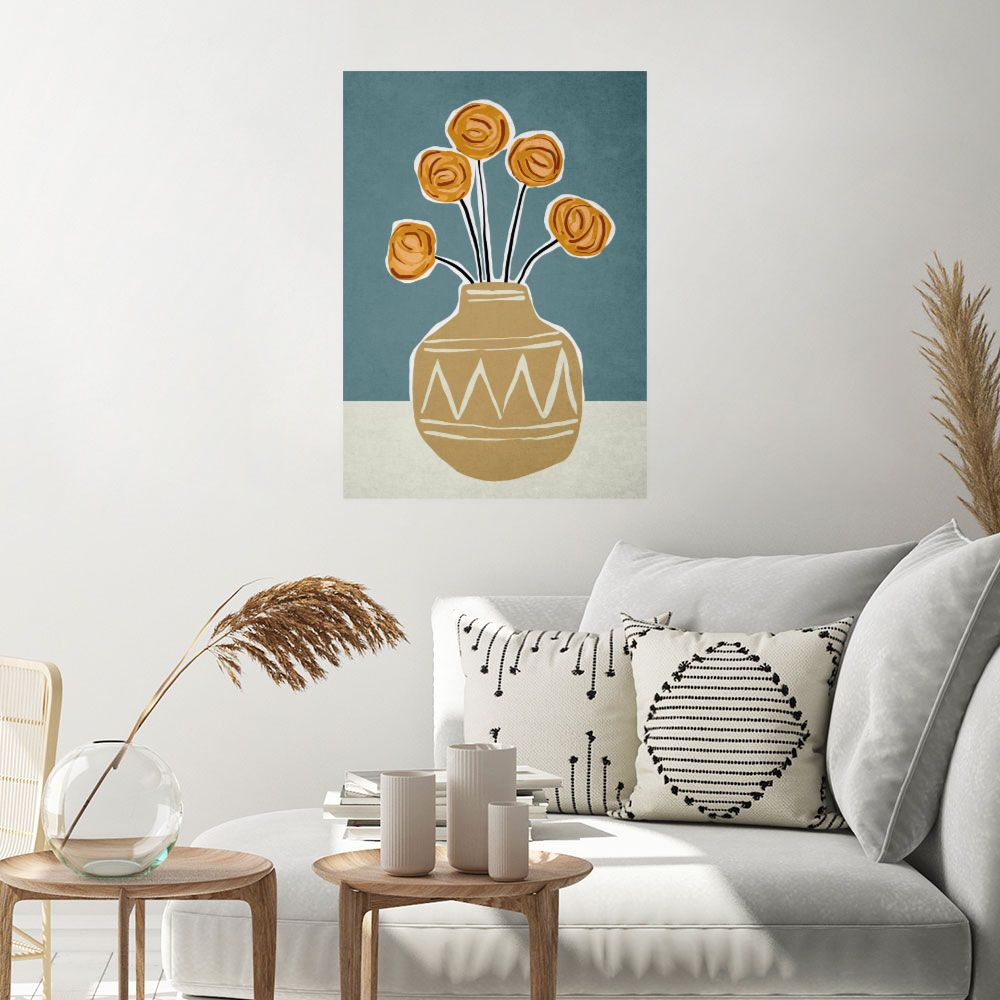 Affiche Vase floral chic