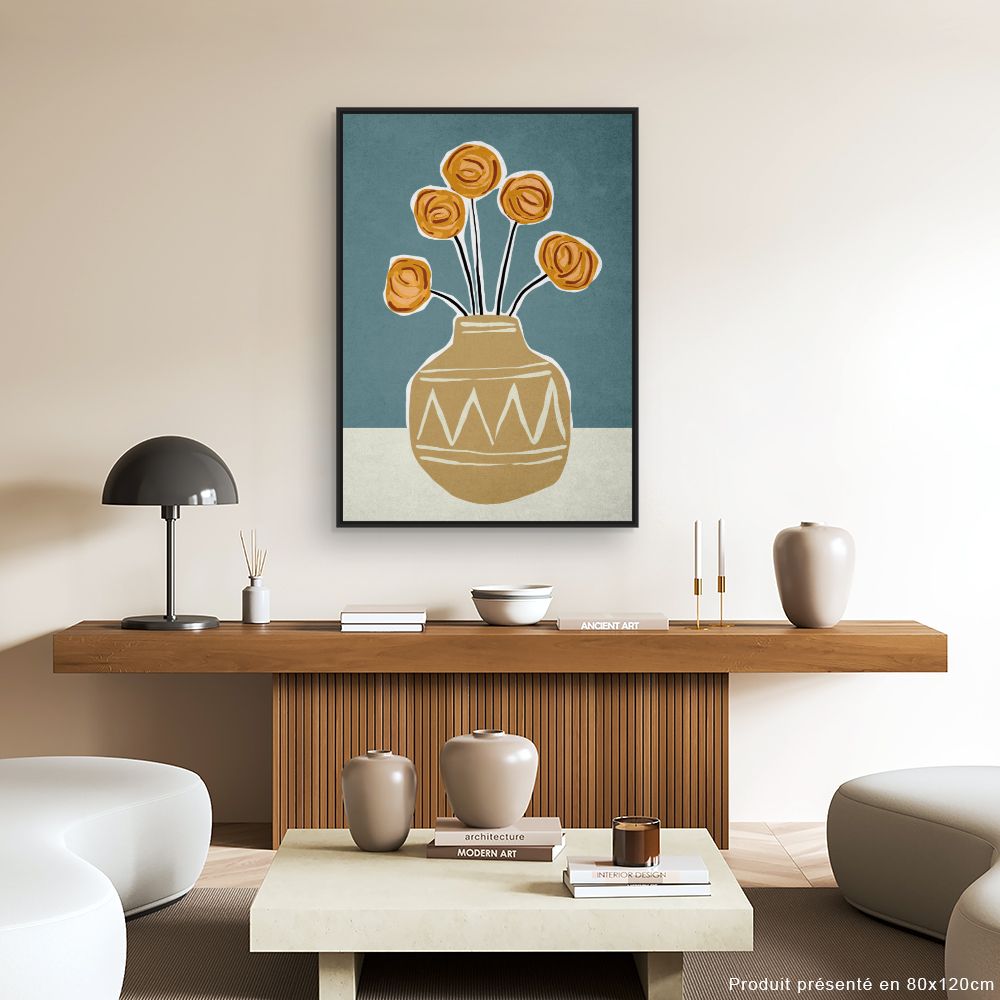 Tableau Fleurs abstraites