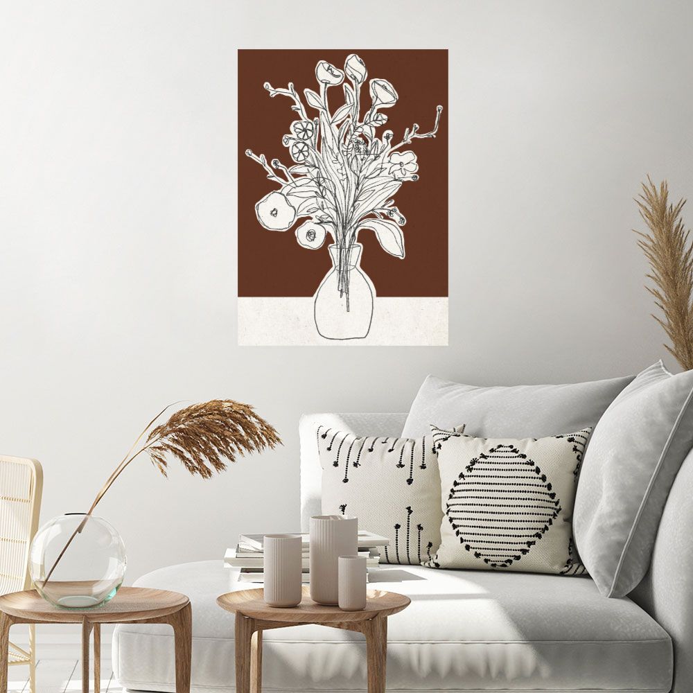 Affiche Bouquet esquissé