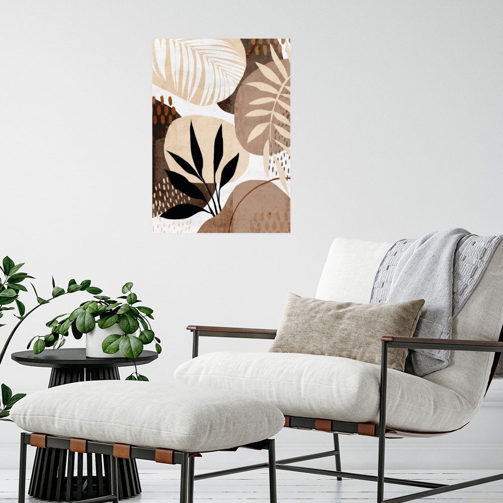 Affiche Feuilles abstraites captivantes