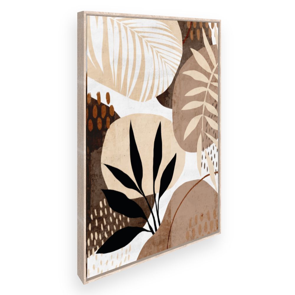 Toile Feuilles abstraites