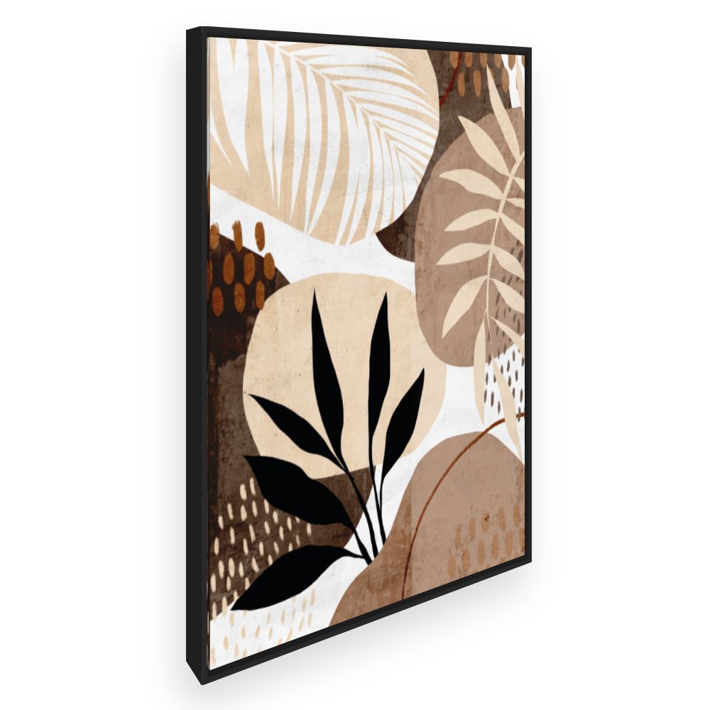 Toile Feuilles abstraites