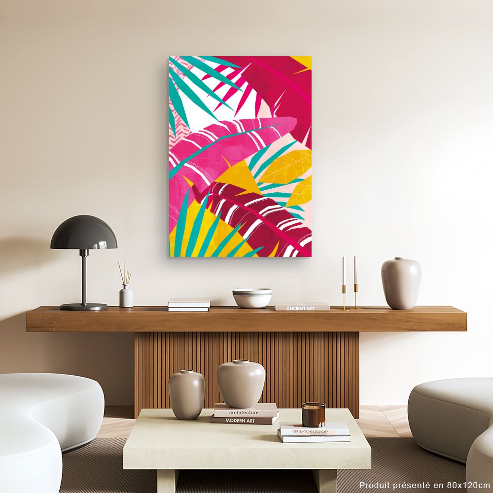 Tableau Feuillage tropical vibrant