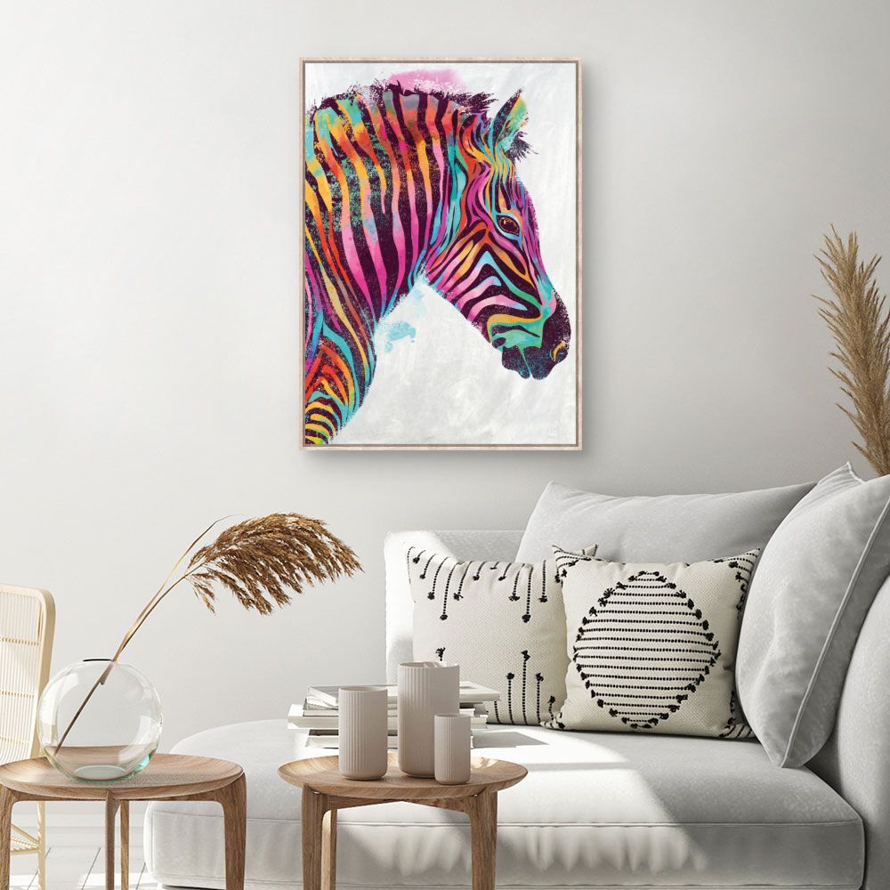 Tableau Zèbre vibrant
