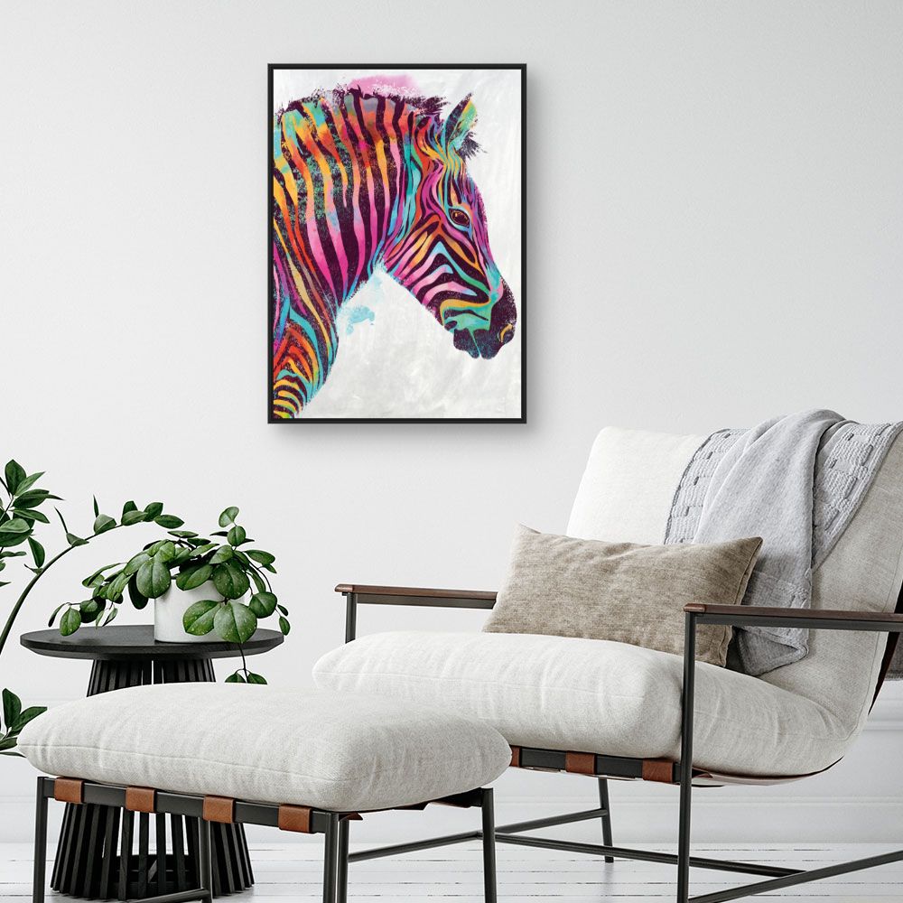 Tableau Zèbre vibrant