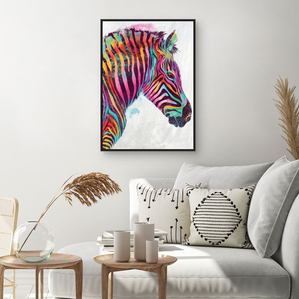 Tableau Zèbre vibrant