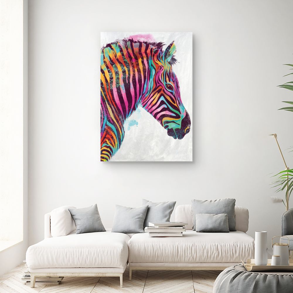 Tableau Zèbre vibrant