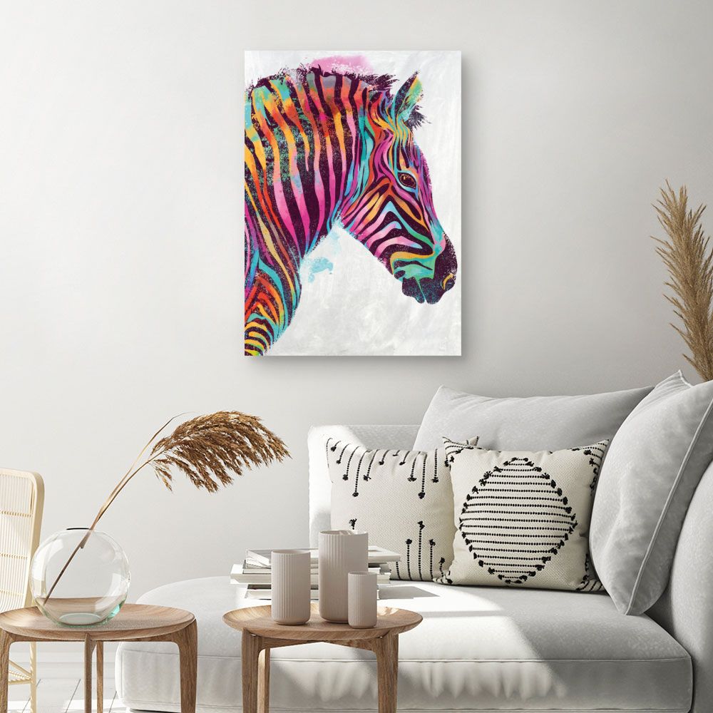 Tableau Zèbre vibrant