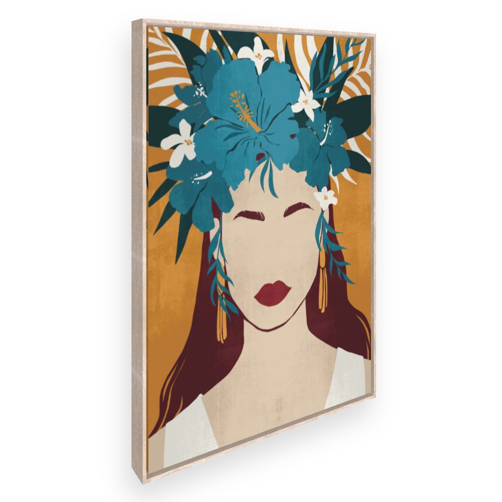 Toile Visage floral élégant