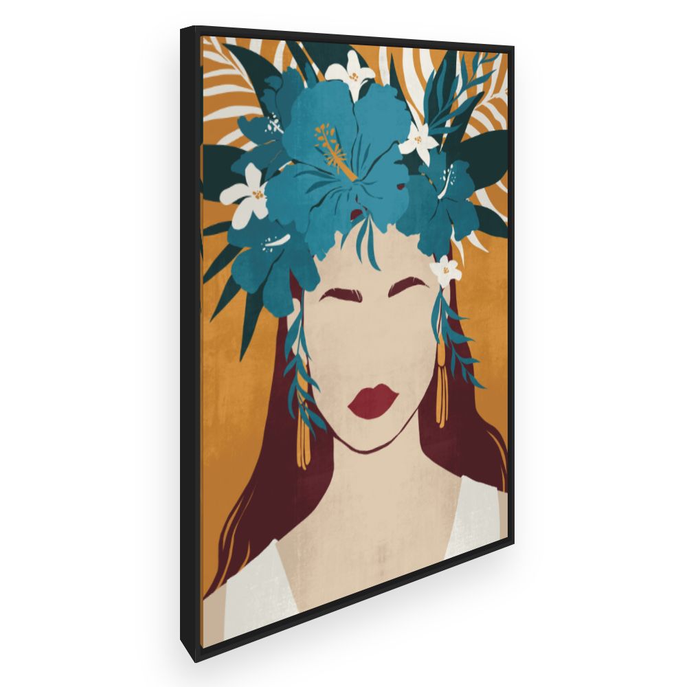 Toile Visage floral élégant