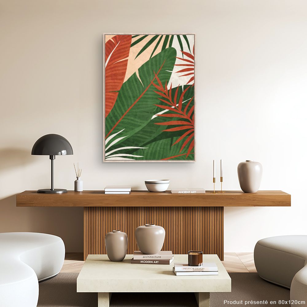 Tableau Feuilles exotiques