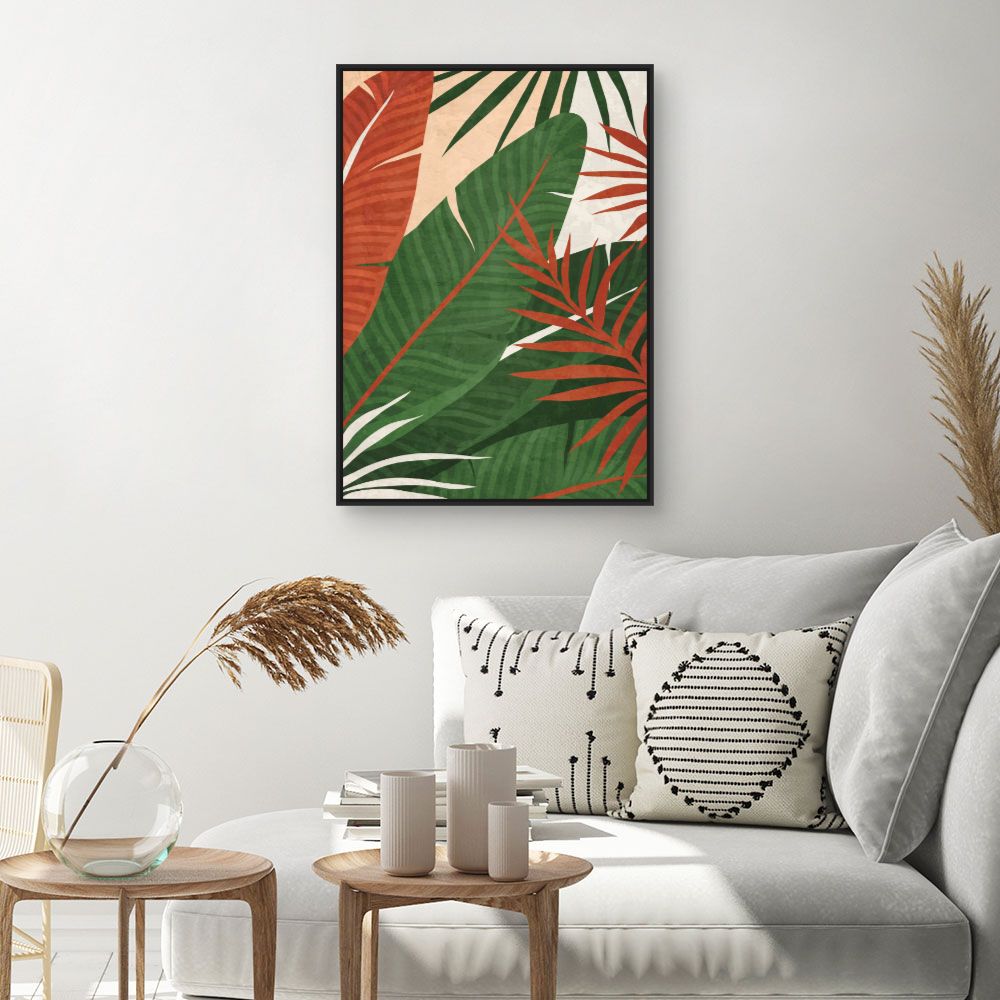 Tableau Feuilles exotiques