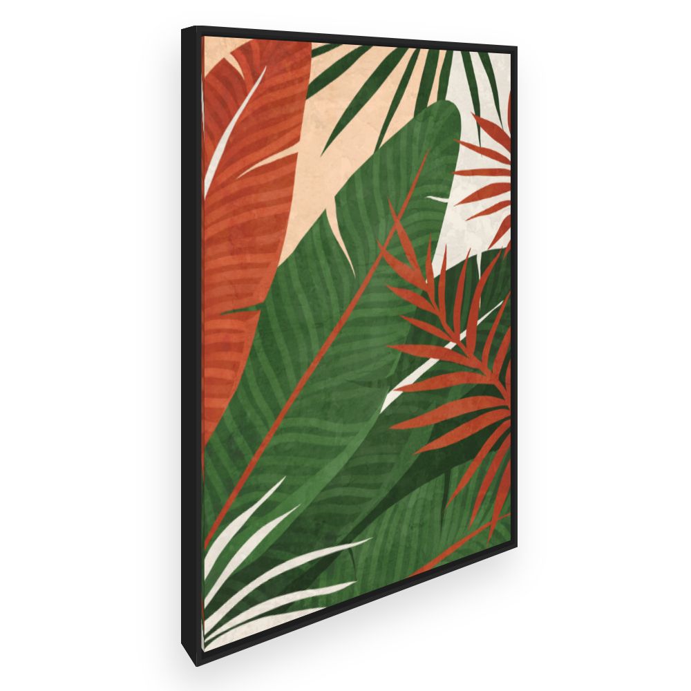 Toile Feuilles exotiques