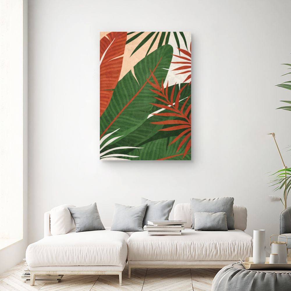 Tableau Feuilles exotiques