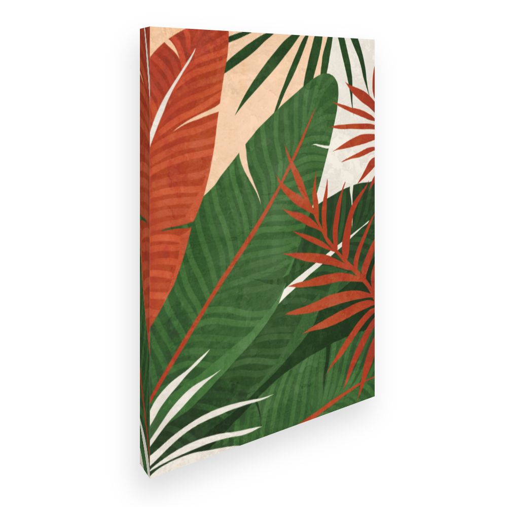 Toile Feuilles exotiques
