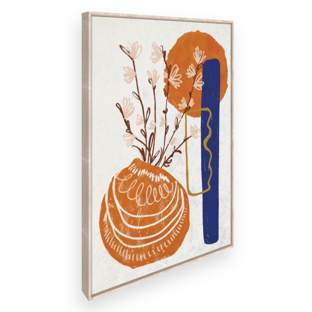 Toile Fleurs et vase