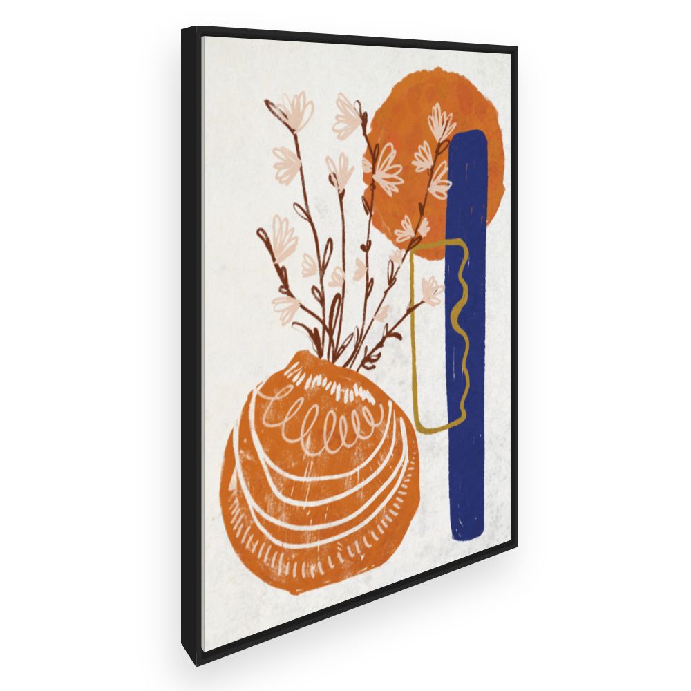Toile Fleurs et vase