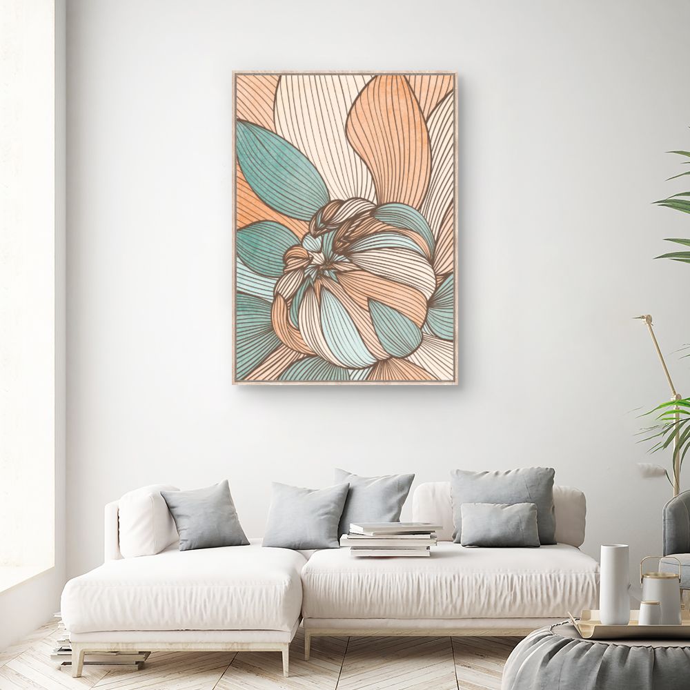 Tableau Fleurs abstraites