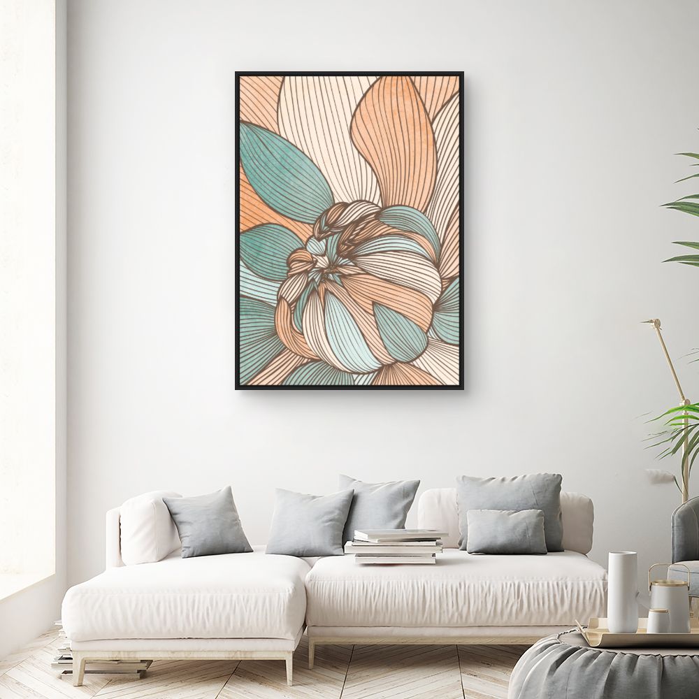 Tableau Fleurs abstraites
