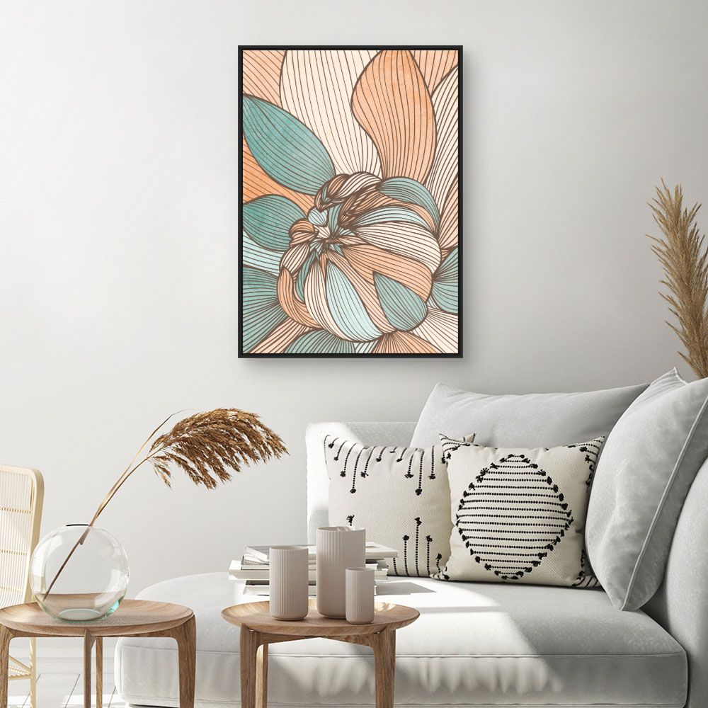 Tableau Fleurs abstraites