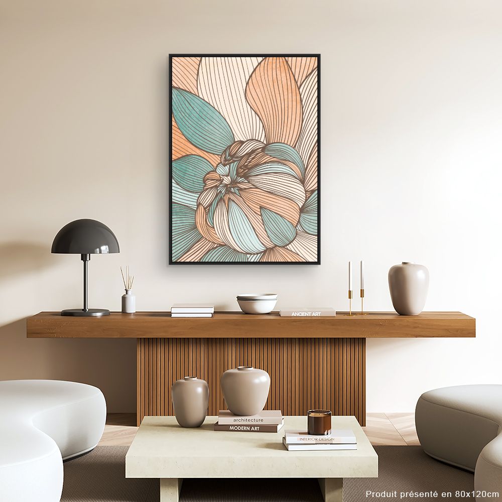 Tableau Fleurs abstraites