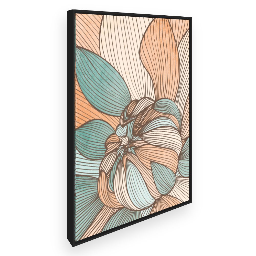 Toile Fleurs abstraites
