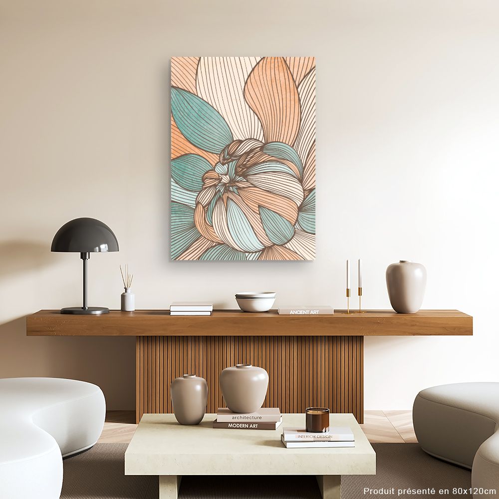 Tableau Fleurs abstraites