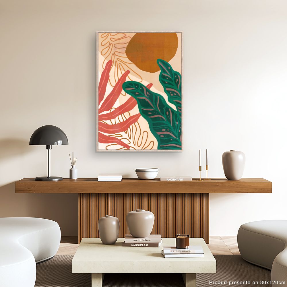 Tableau Feuillage tropical vibrant