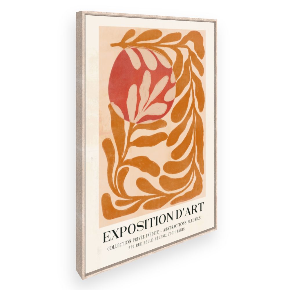 Toile Abstraction florale élégante