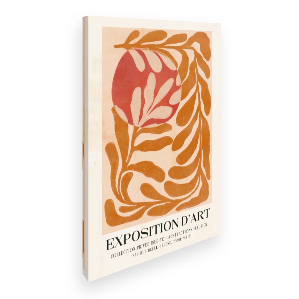 Toile Abstraction florale élégante